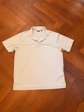 FootJoy Men’s 2XL Blue Green Micro Stripe Performance Golf Polo Shirt